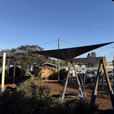 Commercial shade sail products prepared for a multi-site school project